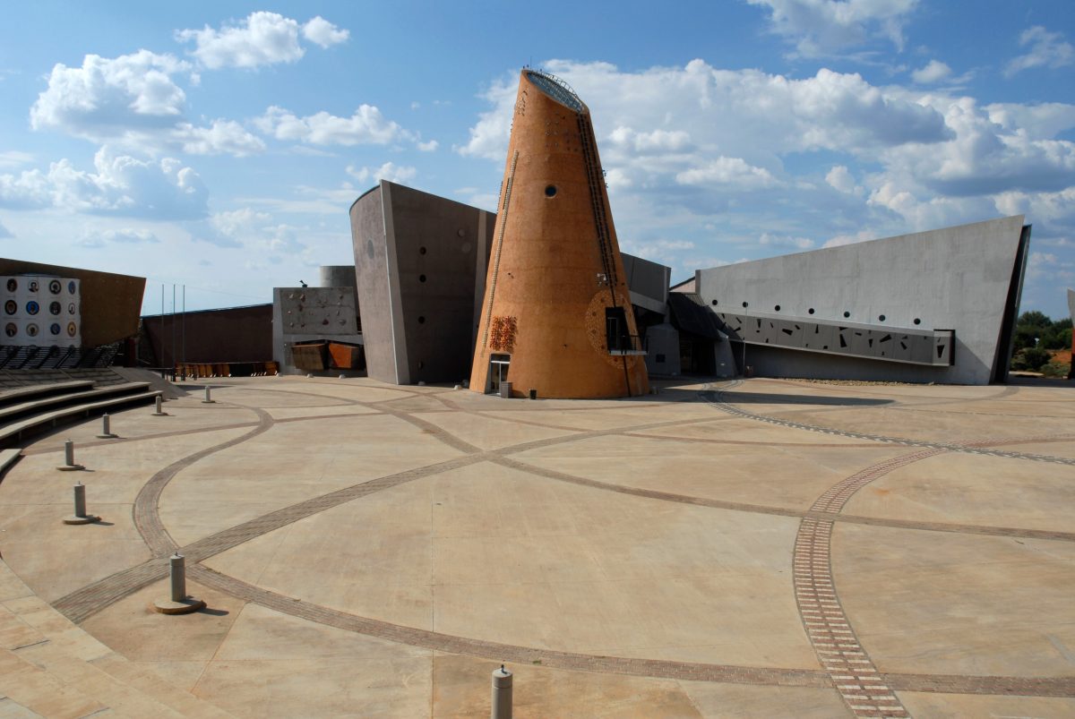 The eye-catching architecture of the Northern Cape Provincial Legislature in Galeshewe, Kimberley. (Graeme Williams, Media Club South Africa)