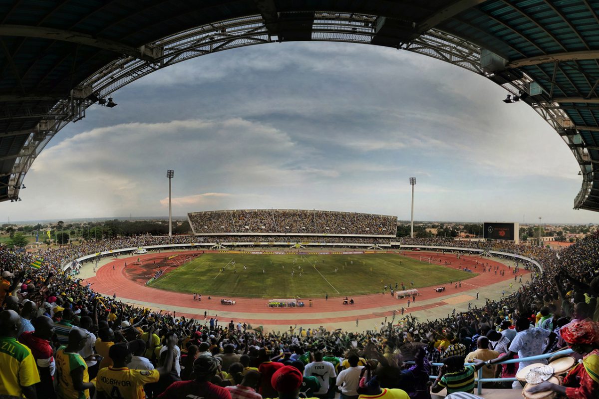 An African Cup of Nations qualifier football match between Togo and Gabon at the Stade de Kégué in Lomé, the Togolese capital, on 14 October 2012. Togo won by two goals to one.