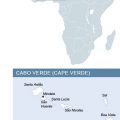 Map of Africa and Cabo Verde (Cape Verde)