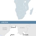 Map of Africa and Liberia