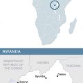 Map of Africa and Rwanda