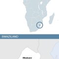 Map of Africa and Swaziland