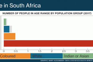Animation of the racial composition of different age groups in South Africa.