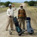 Golfers in Qolora Mouth, Wild Coast, Eastern Cape