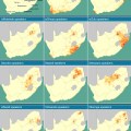 Maps of first-language speakers in South Africa, based on census 2011 data. No equivalent data for the 2022 census is available.
