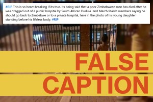 Zimbabwean man dies after Dudula members drag him from South African hospital? No, false claim uses unrelated photo